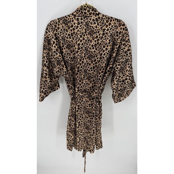 Inner Most Kimono Robe Nightgown Leopard Print - Picture 4 of 10